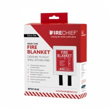 1 x 1m Firechief Basic Pod Fire Blanket White Retail Packaged
