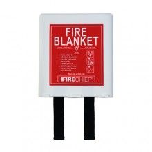 1 x 1m Firechief Fire Blanket Rigid Case White 