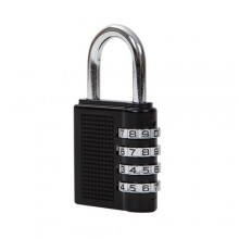 Black Bodied 40mm 4 Dial Combination Padlock