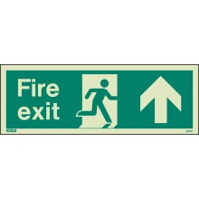 Fire exit sign up/forward