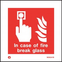 In Case Of Fire Break Glass Sign 