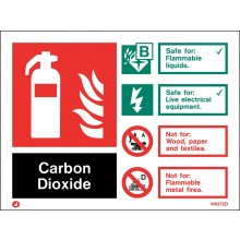 Carbon Dioxide extinguisher identification sign