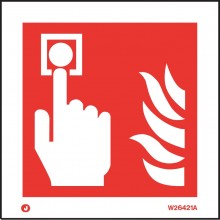 Sign FIRE ALARM White