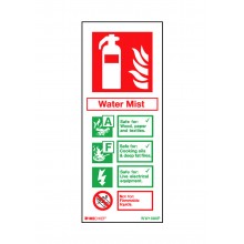 Water Mist Sign white 200 x 80