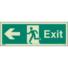 Photolum. Exit sign left