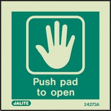 Push pad to open sign