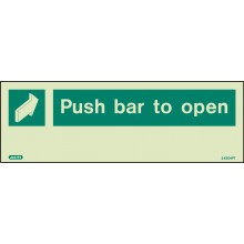 Push bar to open sign