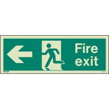 Fire exit sign left
