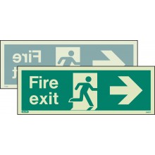 Double-sided Fire Exit sign right or left