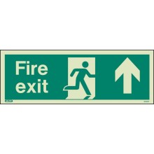 Fire exit sign up/forward