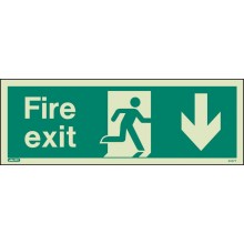 Fire exit sign down