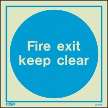 Fire exit keep clear sign