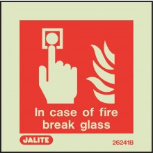 In case of fire break glass call point sign