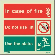 In case of fire sign