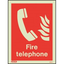 Fire telephone location sign 200 x 150