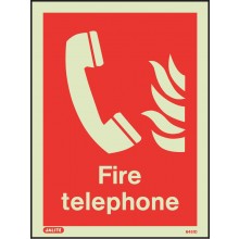 Fire telephone location sign 300 x 200