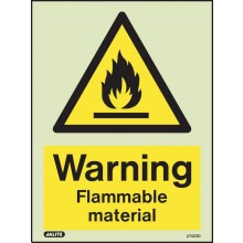 Warning Flammable material sign