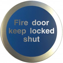 Aluminium Fire door keep locked shut disc