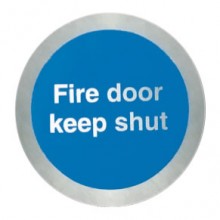 Stainless steel Fire door keep shut disc.