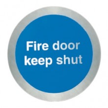 Stainless steel Fire door keep shut disc.