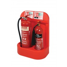 Rotationally Moulded Extinguisher Stand - Double (Red)