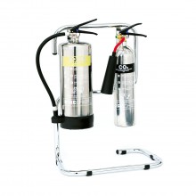 Double chrome extinguisher stand