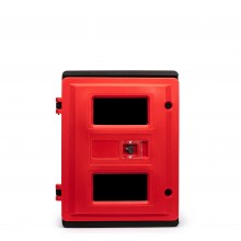 Double extinguisher cabinet with key lock