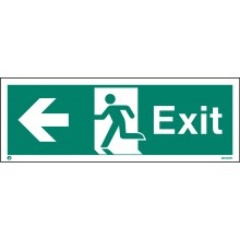 Exit sign left