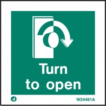 Turn to open sign - clockwise
