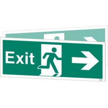 Double-sided Exit sign right or left