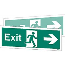 Double-sided Exit sign right or left