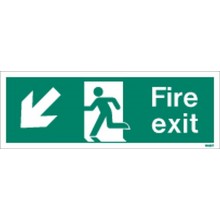 Fire exit sign down to the left