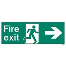 Fire exit sign right