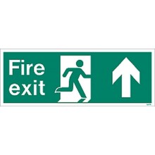 Fire exit sign up/forward