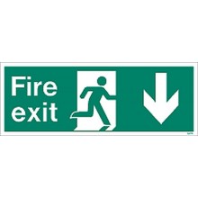 Fire exit sign down