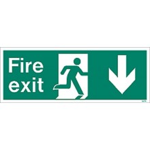 Fire exit sign down