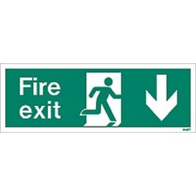 Fire exit sign down