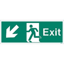 Exit sign down to the left