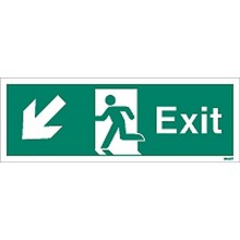 Exit sign down to the left