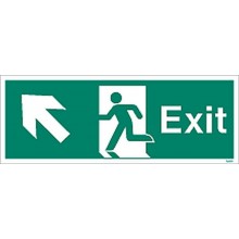 Exit sign up to the left