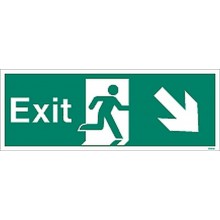 Exit sign down to the right