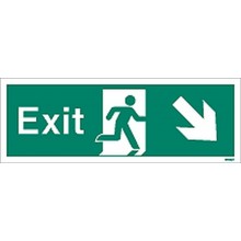 Exit sign down to the right